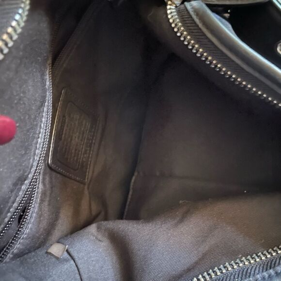 COACH Legacy Duffle in Small Signature Canvas Black Sholder Bag #25380Excellent - Picture 11 of 13